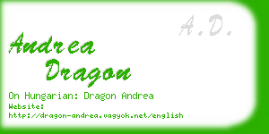 andrea dragon business card